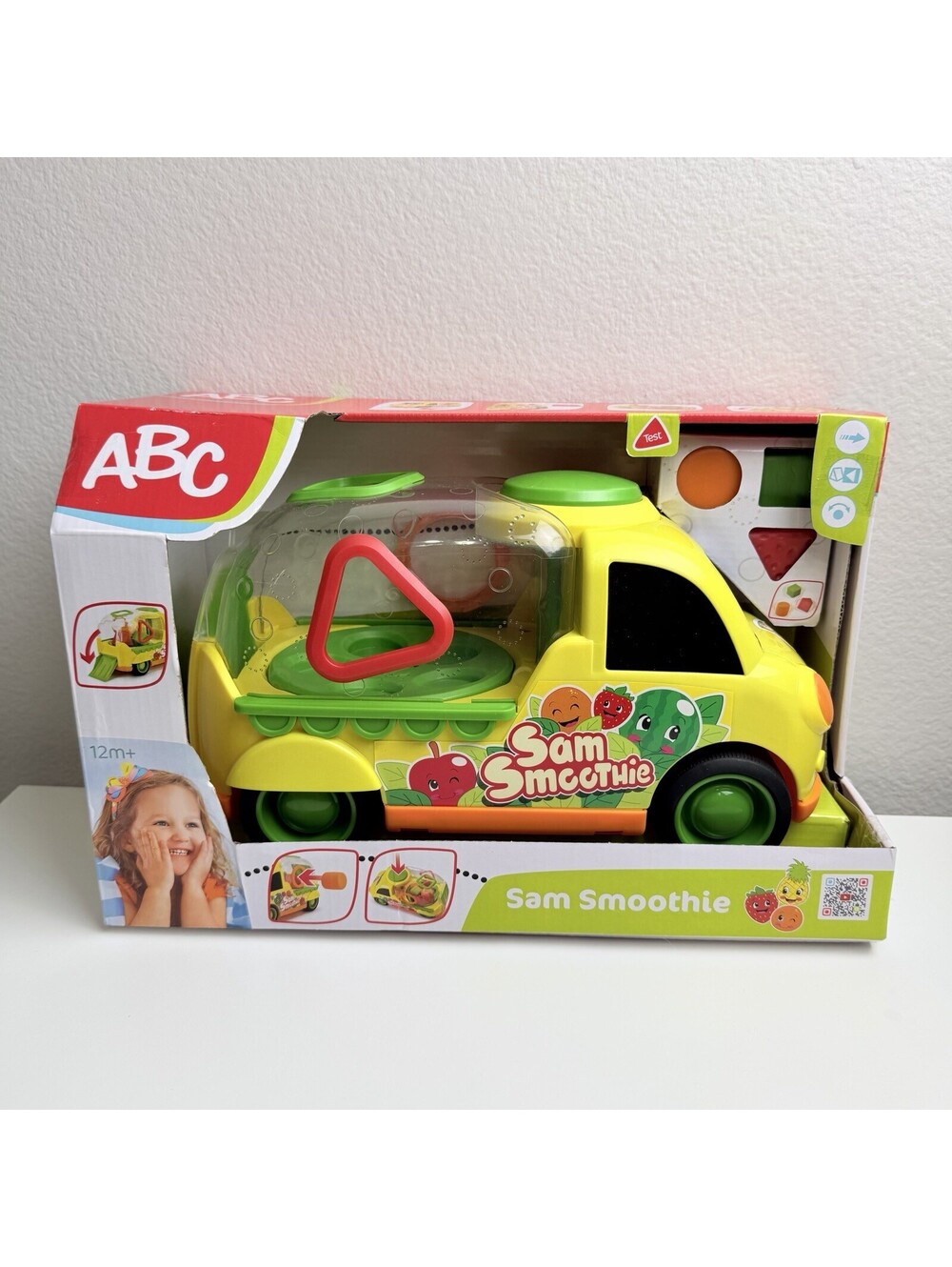 ABC Sam Smoothie Shape Sorter Truck Lights Sounds Learning Toy 12M+ New Box